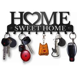 Wall Mounted Sweet Home Decorative Key Holder | Key Wall Hook for Front Door - Creative 1pc Key Holder