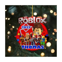 Personalized Roblox Christmas Ornament, Roblox Characters Christmas Decor, Custom Roblox Family Christmas Tree Ornament,