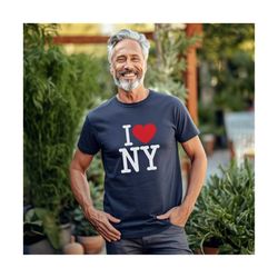 I Love NY: Classic Tee with Heart Design, I Love New York Shirt, State-City T Shirts, New York Gift, I Love NY / We Love