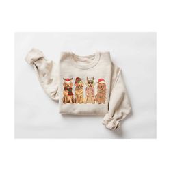 Golden Retriever Christmas Sweatshirt, Dog Christmas Shirt, Golden Mom Tshirt, Gift for Dog Lover, Holiday Sweater, New