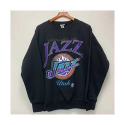 vintage nba jazz basketball sweatshirt \t-shirt, utah basketball sweatshirt, nba all star tee, basketball tee, unisex ts