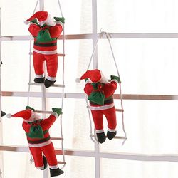 Santa Claus Rope Ladder Christmas Home Pendant Xmas Tree Hanging Ornament 2024 Decor Gift