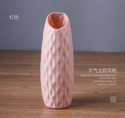 Modern Unbreakable Plastic Flower Vase | European Imitation Rattan Art Home Decor | Basket Arrangement