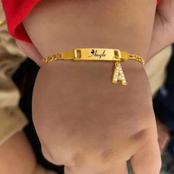 Custom Engraved Name Bracelet for Babies and Children | Personalized Initials & Birth Date ID Wristband | Unique Newborn