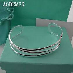 925 Sterling Silver Bangle: Elegant, Solid & Smooth Bracelet for Women - Perfect Charm Jewelry Gift for Parties & Birthd