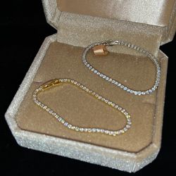 18K Gold-Plated Rhinestone Bracelets: Luxury Classic Zircon Jewelry for Women, Perfect Birthday Gift