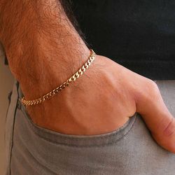 Vnox 3-11mm Stainless Steel Miami Curb Chain Bracelet for Men - Cuban Link Wristband, Classic Punk Heavy Male Jewelry