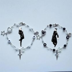 Jujutsu Kaisen Gojo & Geto Matching Couple Bracelets | Y2K Aesthetic Gifts for Her & Him
