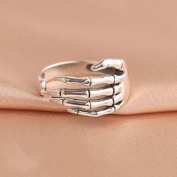 Shop Luxury Designer Skeleton Hand Rings in 925 Sterling Silver - Perfect for Christmas - Free Shipping!