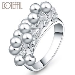 Stylish 925 Sterling Silver Grape Beads Ring for Women - Perfect for Wedding & Party - Gift Idea