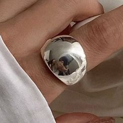 Shop Stylish BF CLUB 925 Sterling Rings: Wide Ball, Geometric Vintage, Handmade Irregular Rings for Women - Perfect Part