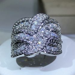 Stunning CZ Zircon Stone Silver Rings for Women - Wedding & Engagement Jewelry