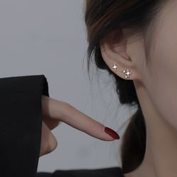 REETI 925 Silver Star Stud Earrings: Cute Asymmetry Jewelry for Women & Girls - Perfect Banquet Gift | Dropshipping Whol