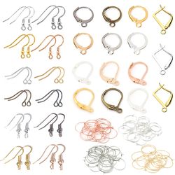 Stainless Steel French Earring Hooks: DIY Gold & Silver Jewelry Making Clasps