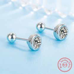 High-Quality 925 Sterling Silver Crystal Stud Earrings for Women - Fashion Jewelry XY0228