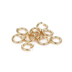 50PCS 24K Gold & Silver Plated Brass Jump Rings: Wholesale Earring Accessories