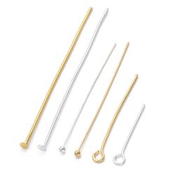 Stainless Steel Ball Head Pins: 20-50mm, Silver & Gold Colors for DIY Jewelry, Earrings & Bracelets