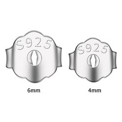 925 Sterling Silver Earring Backs: 4-10pcs Stopper Scrolls & Butterfly Caps for DIY Jewelry Making