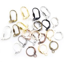 Bronze, Rhodium, Gold & Silver Plated French Earring Hooks: 30-50pcs DIY Jewelry Findings