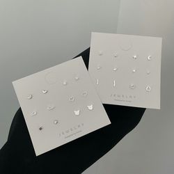 S925 Sterling Silver Mini Heart Wing Stud Earrings for Women and Girls - Hollow Design, Silver Color Jewelry
