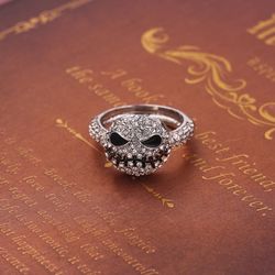 Disney Movie The Nightmare Before Christmas Ring Skull Jack Full Diamond Rings Fashion Luxury Creative Finger Jewelry