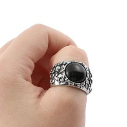 Disney Horror TV Series Stranger Things Eddie Munson Character Rings Fashion Gemstone Ring Jewelry Accessories Gifts