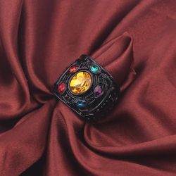 Disney Super Villain Thanos Rings Marvel Fashion Jewelry Punk Rock Party Infinity Stones Ring Finger Accessories Gift