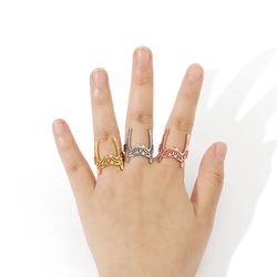 Disney Superhero Scarlet Witch Rings Metal Hollow Women Finger Jewelry Marvel Avengers Fashion Simple Creative Trendy