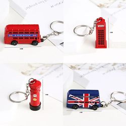 London Red&Blue Bus Key organizer Mail Box Key Holder Key Pendant Keychain Souvenir Gifts For Men Key chain Key Ring