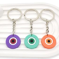 1 PCS Turkish Glass Blue Eye Keychain Key Ring For Men Women Gift Vintage Cute Owl Evil Eye Animal Bag Car keychain