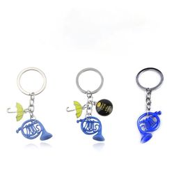 Hot Sale US Reality Show HIMYM Keychain How I Met Your Mother Yellow Umbrella Blue French Horn Keyring Charm Pendant