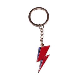 Red Blue Lightning keychain Key Chains David Bowie KeyRing 80s Music Fans great gifts