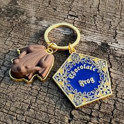 Fashion Chocolate Frog Key Chain Key Ring Anything from Trolleys Wizard Magic World Cosplay Keychain Keyring Jewelry