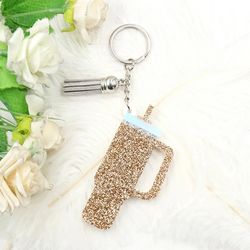 New product Inspired Tumbler Cup Keychain Glitter Acrylic Gift for Cup Lover