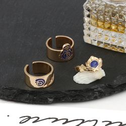 Fashion Genshin Childe Tartaglia Cosplay Anime Genshin Impact Ring Vintage Antique Enagagement Ring for Men Women