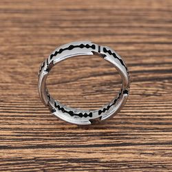Personality Hip hop Shaver Blade Ring Silver Color Punk Man Women Ring Simple Cool Bar Rock Charm Jewelry Man Women Gift