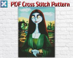 Sally Cross Stitch Pattern / Nightmare Before Christmas Cross Stitch Pattern / Halloween Cross Stitch Pattern / Instant