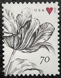 Vintage Tulip And Heart (2015) sheet of 20/70 stamps