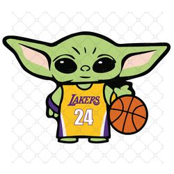 Baby Yoda Lakers Svg, Sport Svg, Baby Yoda Svg, NB