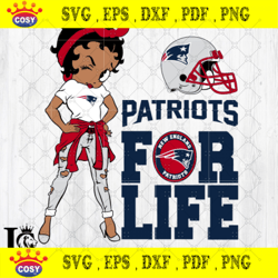 Betty Boop Patriots For Life, Super Bowl Svg, Patr