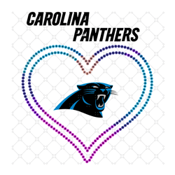 Carolina Panthers Heart Svg, Sport Svg, Carolina