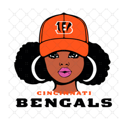 Cincinnati Bengals Black Girl Love Svg, Sport Svg,