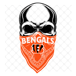 Cincinnati Bengals Skull Svg, Sport Svg, Cincinn