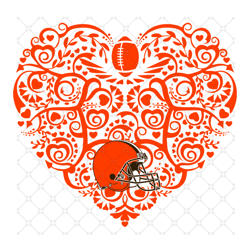 Cleveland Browns Football Heart Svg, Sport Svg,