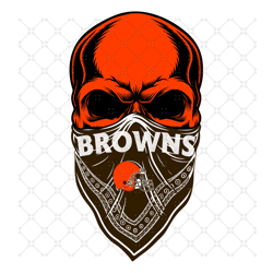 Cleveland Browns Skull Svg, Sport Svg, Cleveland