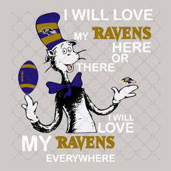 Dr Seuss Baltimore Ravens Svg, Sport Svg, Footba