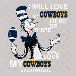 Dr Seuss Dallas Cowboys Svg, Sport Svg, Football