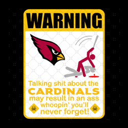 Funny Warning Arizona Cardinals Svg, Sport Svg,