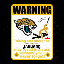 Funny Warning Jacksonville Jaguars Svg, Sport Sv