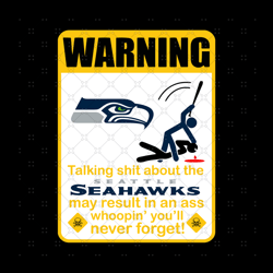Funny Warning Seattle Seahawks Svg, Sport Svg, S
